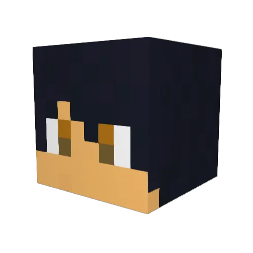 tdel40 Minecraft avatar head, 3D render
