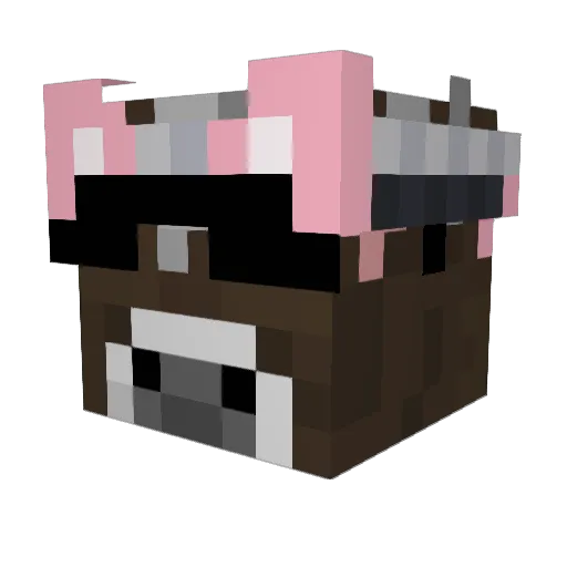 tdne Minecraft avatar head, 3D render