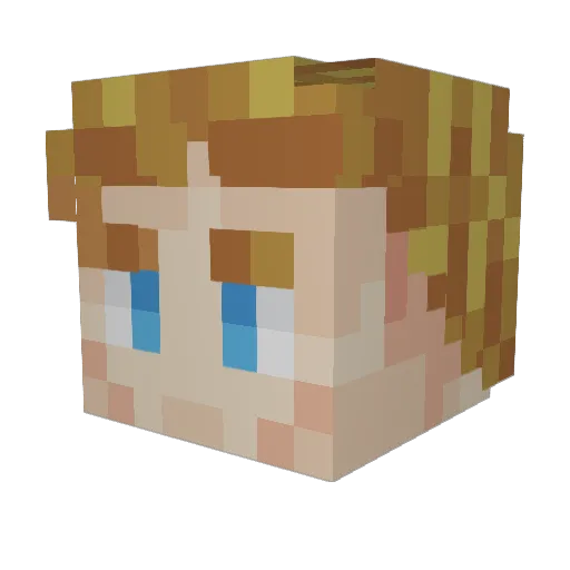 te0man Minecraft avatar head, 3D render