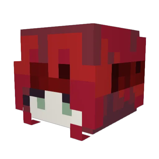 te1su Minecraft avatar head, 3D render