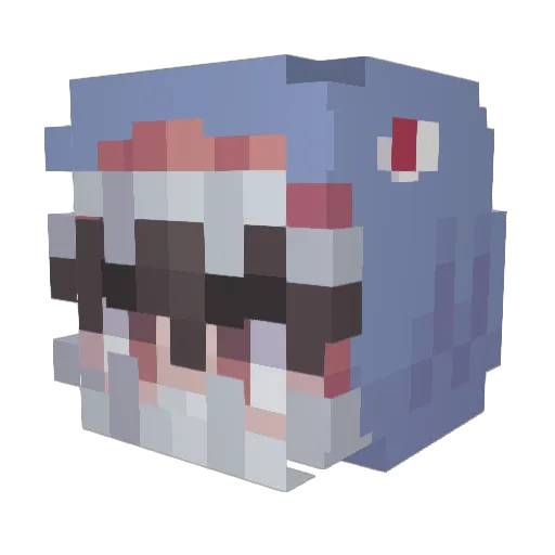 tea1 Minecraft avatar head, 3D render