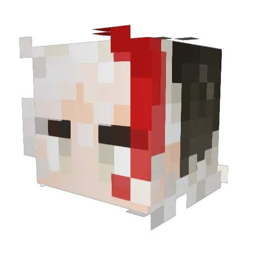 tea_0423 Minecraft avatar head, 3D render
