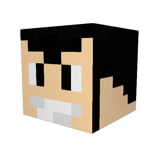tea_1412 Minecraft avatar head, 3D render