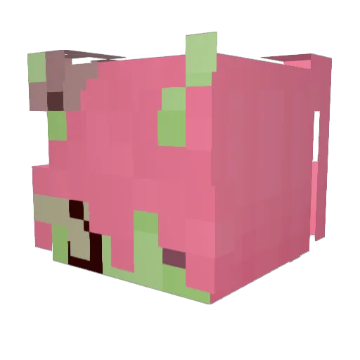teaiwii Minecraft avatar head, 3D render