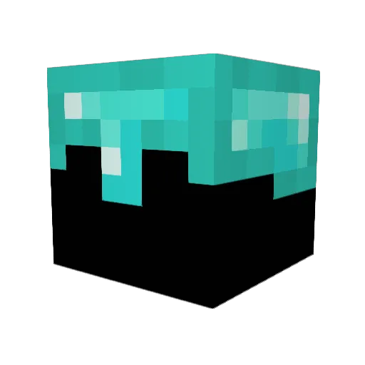tealdrizz Minecraft avatar head, 3D render