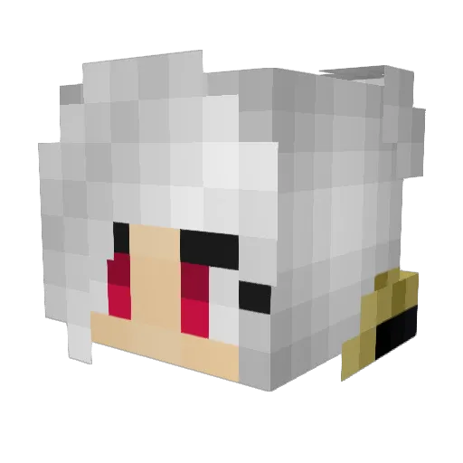tealillie Minecraft avatar head, 3D render