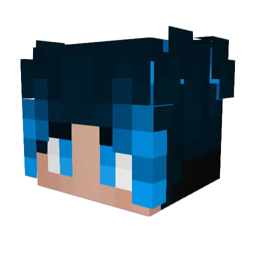 tealismeeeee Minecraft avatar head, 3D render