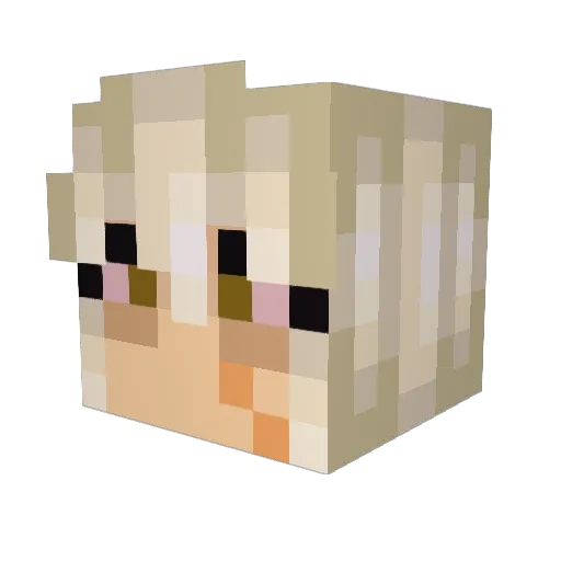 team_cyan Minecraft avatar head, 3D render