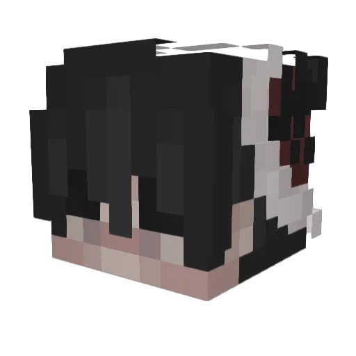 teamced Minecraft avatar head, 3D render