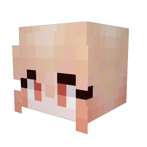 teammsg Minecraft avatar head, 3D render