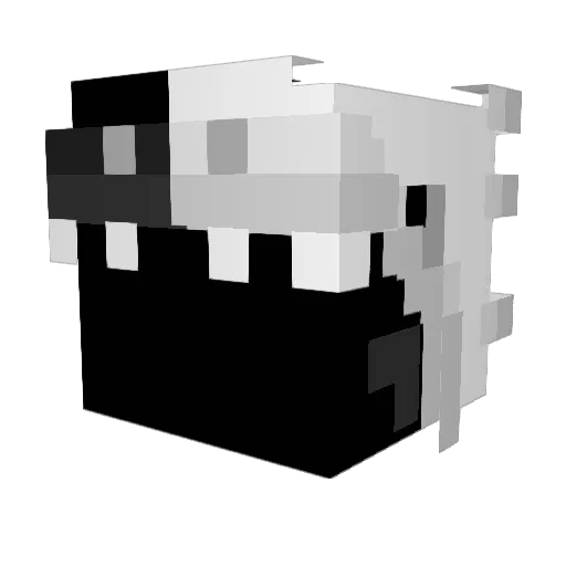 teamphoenix Minecraft avatar head, 3D render