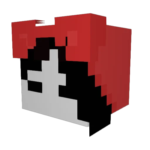 teapl Minecraft avatar head, 3D render