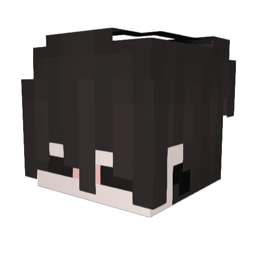 tearfulq Minecraft avatar head, 3D render