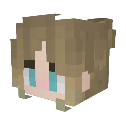 teashkas Minecraft avatar head, 3D render