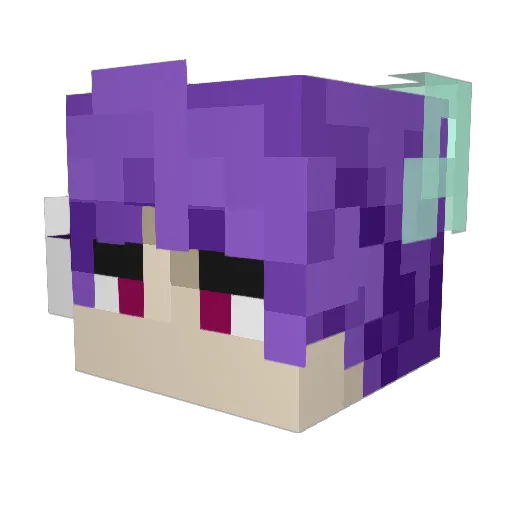 teaspoonkitsune Minecraft avatar head, 3D render