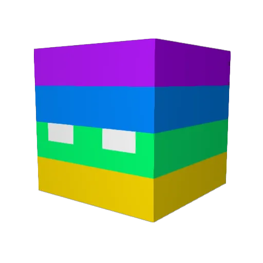 teath Minecraft avatar head, 3D render