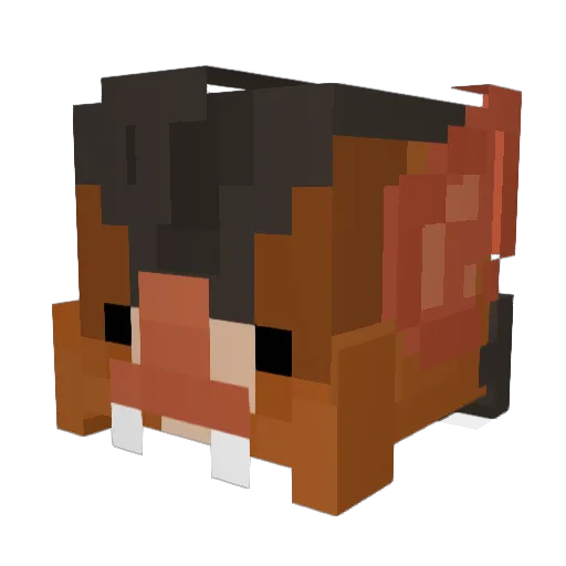 teatoots Minecraft avatar head, 3D render