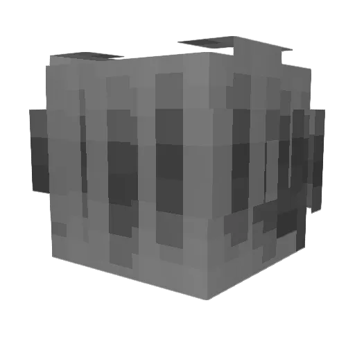 teatrite Minecraft avatar head, 3D render