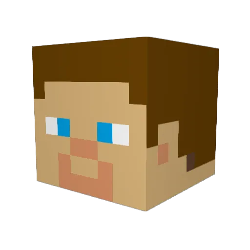 teawhitney Minecraft avatar head, 3D render