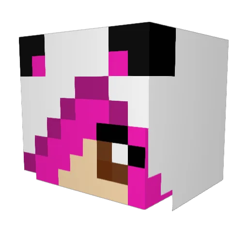 teazomb Minecraft avatar head, 3D render