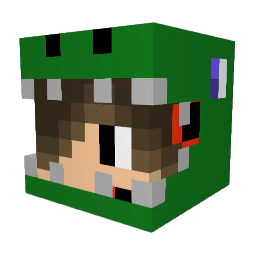 tebasakioisii Minecraft avatar head, 3D render