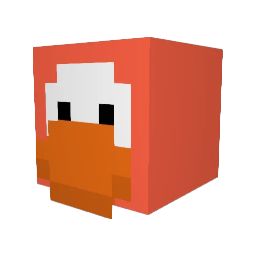 tebbsy Minecraft avatar head, 3D render