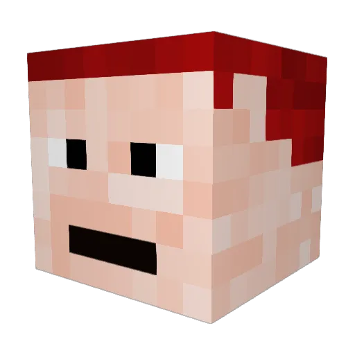 tebes69 Minecraft avatar head, 3D render