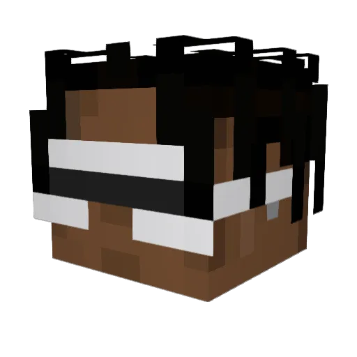 tecchs_ Minecraft avatar head, 3D render