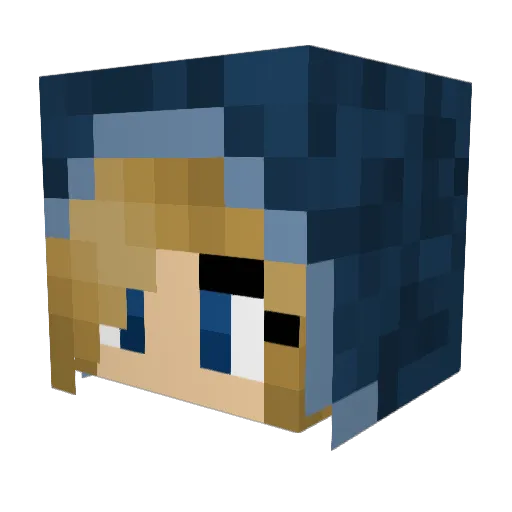 tech_girl04 Minecraft avatar head, 3D render