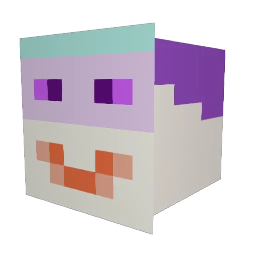 techi314 Minecraft avatar head, 3D render