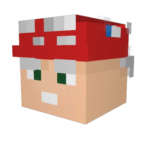 techmau5 Minecraft avatar head, 3D render