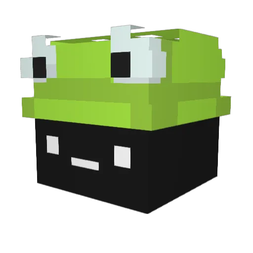 technik1337 Minecraft avatar head, 3D render