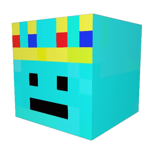 techno355 Minecraft avatar head, 3D render