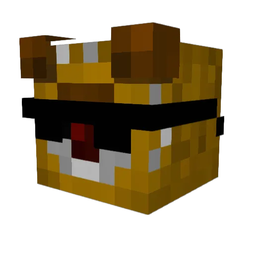 techno_1001 Minecraft avatar head, 3D render