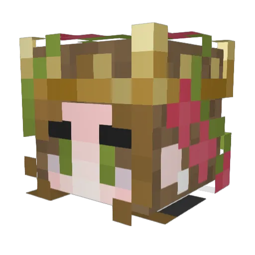 techno_non Minecraft avatar head, 3D render