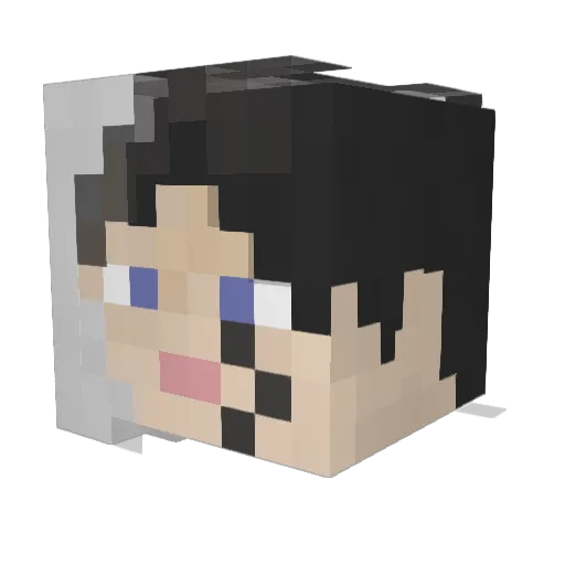 technobaldefy Minecraft avatar head, 3D render