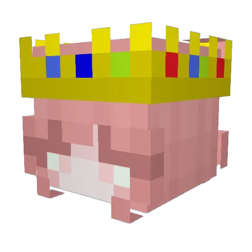 technoblade_chan Minecraft avatar head, 3D render