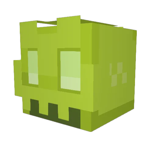 technoflix Minecraft avatar head, 3D render