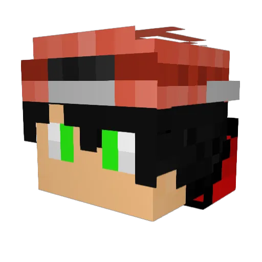 technojae Minecraft avatar head, 3D render