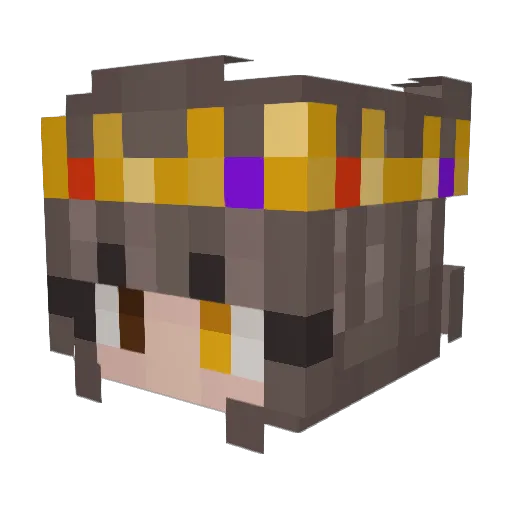 technojam Minecraft avatar head, 3D render