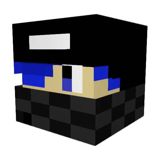technokiminator Minecraft avatar head, 3D render