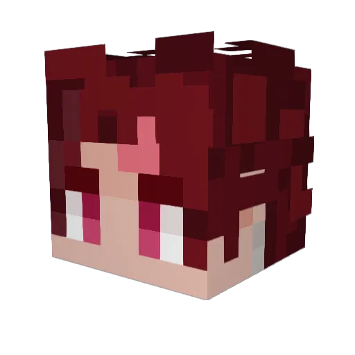techvibes Minecraft avatar head, 3D render