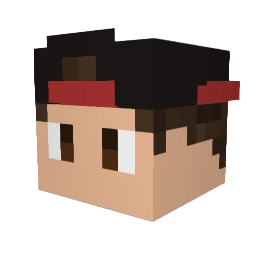 techworlds Minecraft avatar head, 3D render
