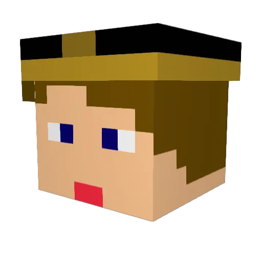 teck1000 Minecraft avatar head, 3D render