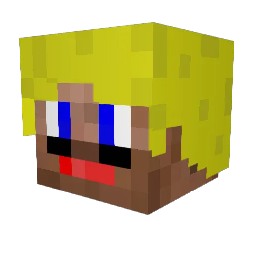 teck2deck Minecraft avatar head, 3D render