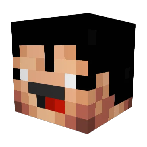 tecke07 Minecraft avatar head, 3D render