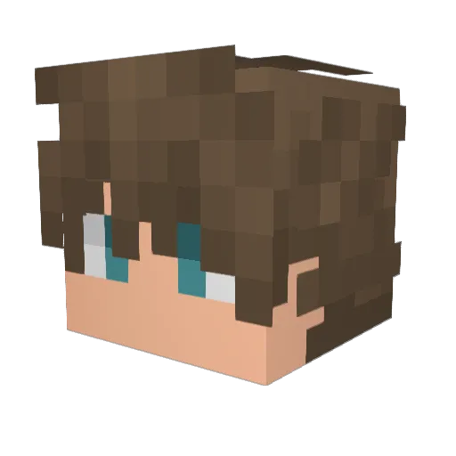 teconhecodeantes Minecraft avatar head, 3D render