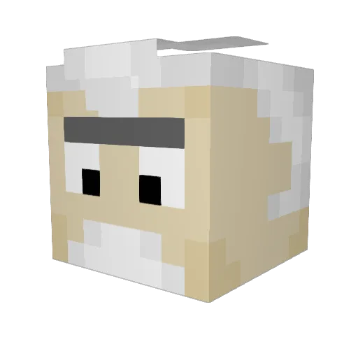 tecthai Minecraft avatar head, 3D render