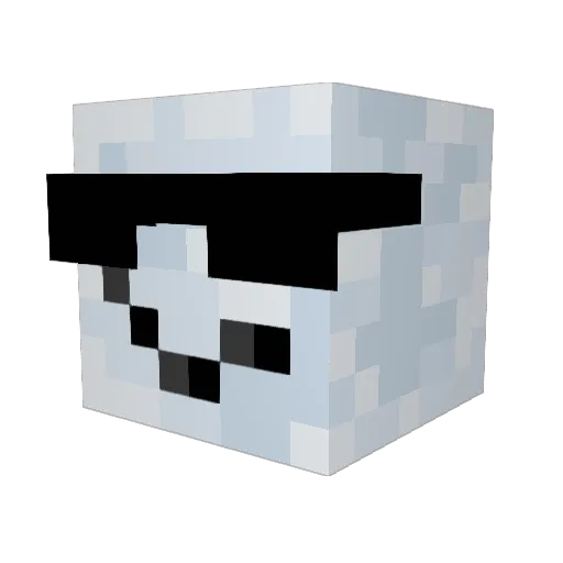 tectite Minecraft avatar head, 3D render