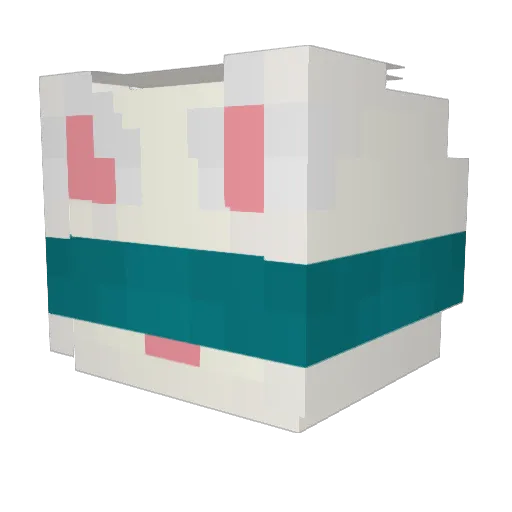 ted1e Minecraft avatar head, 3D render